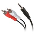 Quest Technology International Dual RCA (M) To 3.5 Stereo (M) Adapter Cable - 6 Ft VCA-7306